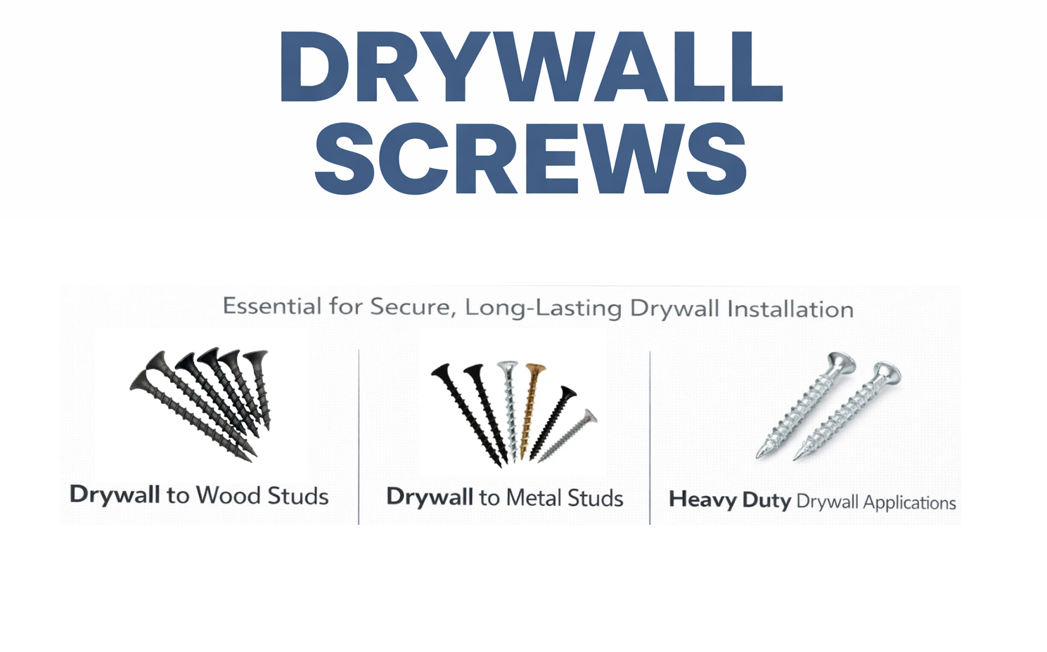 Drywall Screws for Gypsum Board Installation – High-Volume Construction Fastener Supply